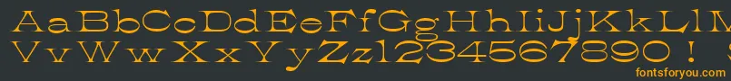 K22AthenianWide Font – Orange Fonts on Black Background