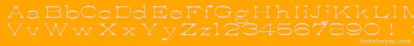 K22AthenianWide Font – Pink Fonts on Orange Background