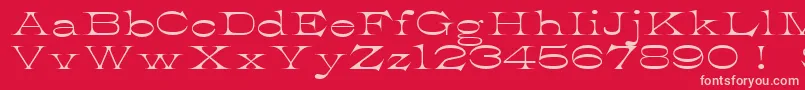 K22AthenianWide Font – Pink Fonts on Red Background