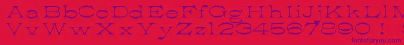 K22AthenianWide Font – Purple Fonts on Red Background