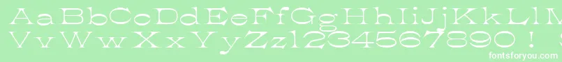 K22AthenianWide Font – White Fonts on Green Background