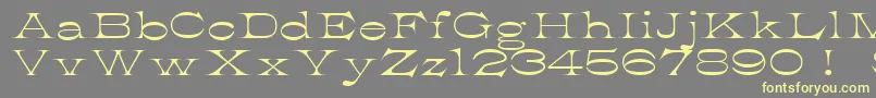 K22AthenianWide Font – Yellow Fonts on Gray Background