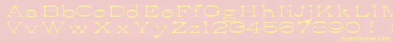 K22AthenianWide-Schriftart – Gelbe Schriften auf rosa Hintergrund