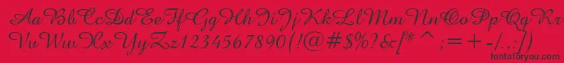 Amazonen Font – Black Fonts on Red Background
