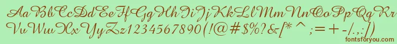 Amazonen Font – Brown Fonts on Green Background