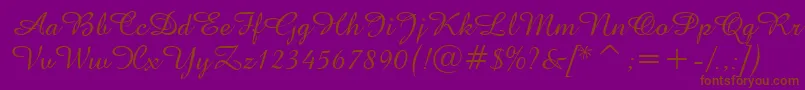 Amazonen Font – Brown Fonts on Purple Background