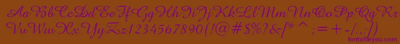 Amazonen Font – Purple Fonts on Brown Background