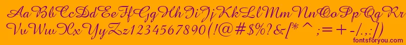 Amazonen Font – Purple Fonts on Orange Background