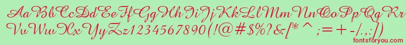 Amazonen Font – Red Fonts on Green Background