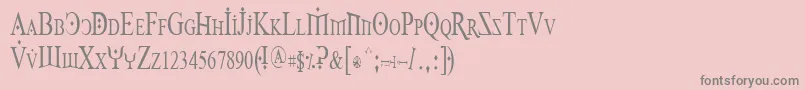 フォントFireOfYsgardCondensed – ピンクの背景に灰色の文字