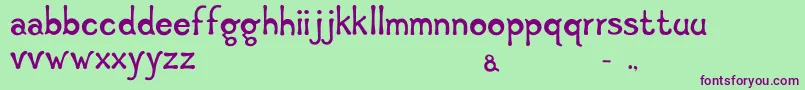 GirafSolid Font – Purple Fonts on Green Background