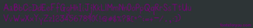 フォントKidscraw – 黒い背景に紫のフォント