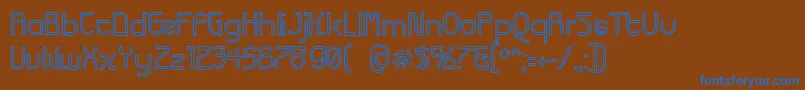 Futuvah Font – Blue Fonts on Brown Background