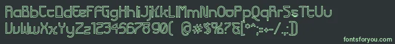 Futuvah-fontti – vihreät fontit mustalla taustalla