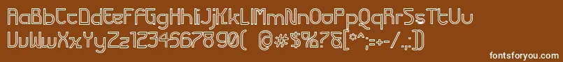 フォントFutuvah – 茶色の背景に白い文字