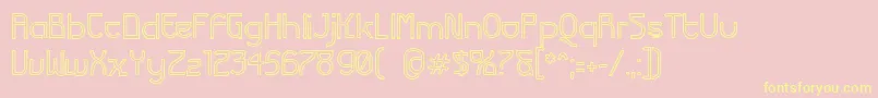 Futuvah Font – Yellow Fonts on Pink Background