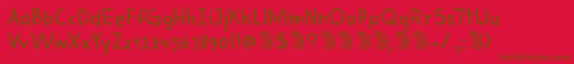 DkHarimauDua Font – Brown Fonts on Red Background