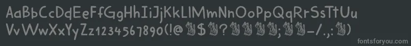DkHarimauDua Font – Gray Fonts on Black Background
