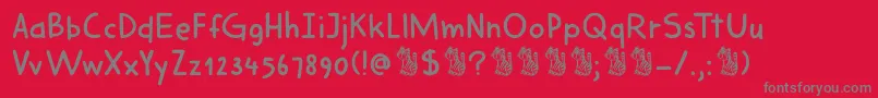 DkHarimauDua Font – Gray Fonts on Red Background