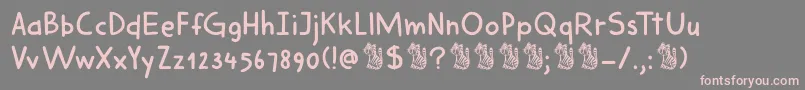 DkHarimauDua Font – Pink Fonts on Gray Background