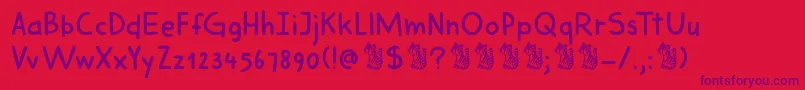 fuente DkHarimauDua – Fuentes Moradas Sobre Fondo Rojo