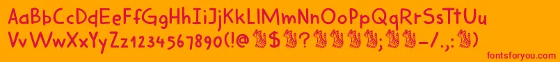 DkHarimauDua Font – Red Fonts on Orange Background