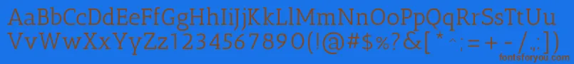 AnticslabRegular Font – Brown Fonts on Blue Background