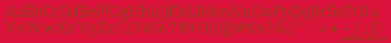 AnticslabRegular Font – Brown Fonts on Red Background