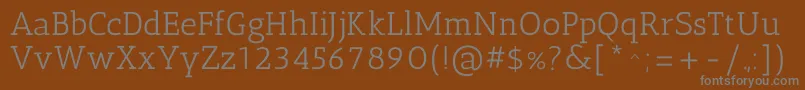 AnticslabRegular Font – Gray Fonts on Brown Background