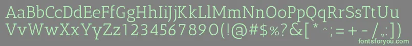 AnticslabRegular-fontti – vihreät fontit harmaalla taustalla