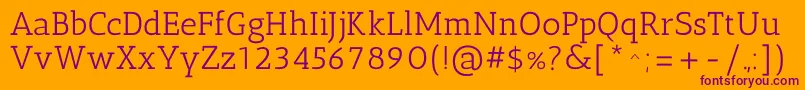 AnticslabRegular Font – Purple Fonts on Orange Background
