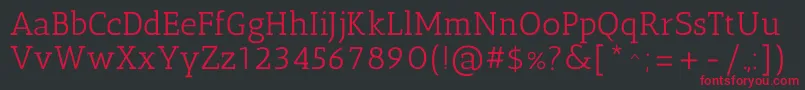AnticslabRegular Font – Red Fonts on Black Background