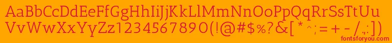 AnticslabRegular Font – Red Fonts on Orange Background