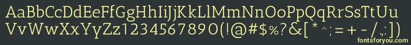 Czcionka AnticslabRegular – żółte czcionki na czarnym tle