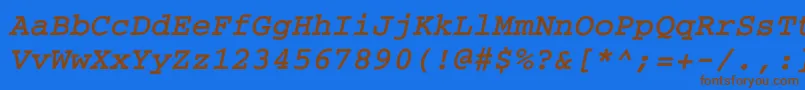 Lisätietoja CouriercBolditalic-fontista CouriercBolditalic-fontti – ruskeat fontit sinisellä taustalla