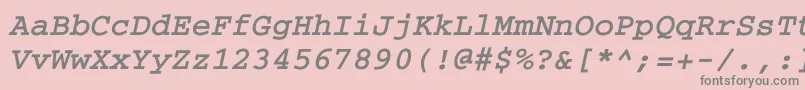fuente CouriercBolditalic – Fuentes Grises Sobre Fondo Rosa