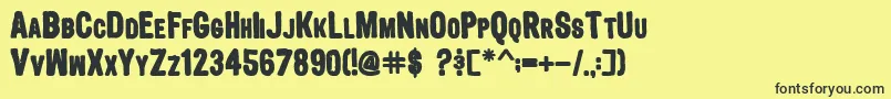 Police SmBournismBold – polices noires sur fond jaune