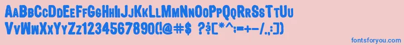 Шрифт SmBournismBold – синие шрифты на розовом фоне