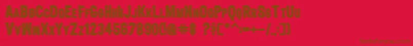 SmBournismBold Font – Brown Fonts on Red Background