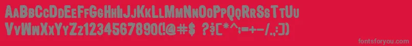 SmBournismBold Font – Gray Fonts on Red Background