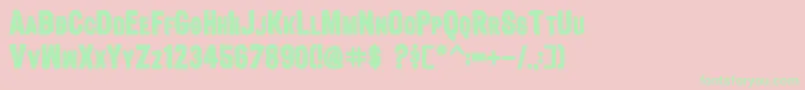 SmBournismBold Font – Green Fonts on Pink Background