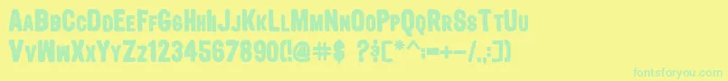 SmBournismBold-Schriftart – Grüne Schriften auf gelbem Hintergrund