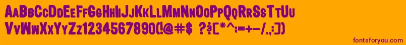 Шрифт SmBournismBold – фиолетовые шрифты на оранжевом фоне