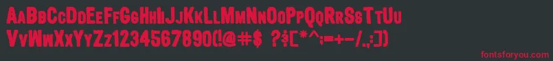 SmBournismBold Font – Red Fonts on Black Background