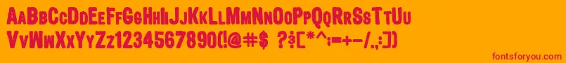 SmBournismBold Font – Red Fonts on Orange Background