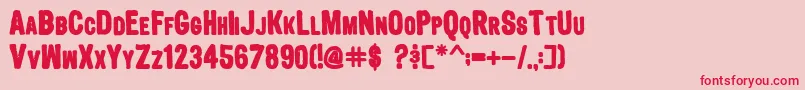 SmBournismBold Font – Red Fonts on Pink Background