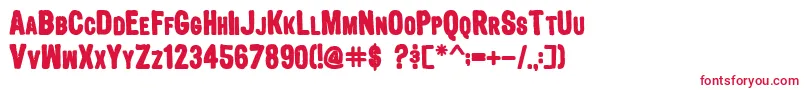 SmBournismBold Font – Red Fonts on White Background
