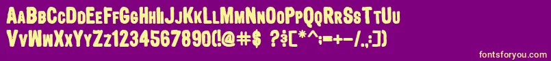 SmBournismBold Font – Yellow Fonts on Purple Background