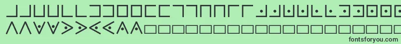 Pigpencipher Font – Black Fonts on Green Background