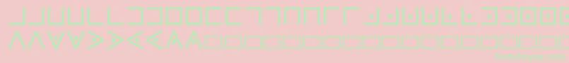 Pigpencipher Font – Green Fonts on Pink Background